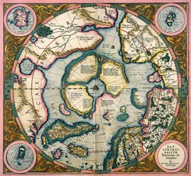 Septentrionalium terrarum descriptio, az Északi-sarkvidék térképe, 1595